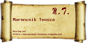 Marencsik Tessza névjegykártya